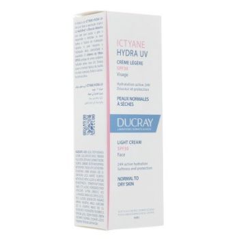 Ictyane hydra UV cr&egrave;me l&eacute;g&egrave;re visage peaux normales &agrave; s&egrave;ches SPF 30 Ducray - tube de 40 ml