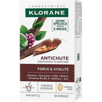 Antichute force&vitalit&eacute; Klorane - boite de 90 capsules 
