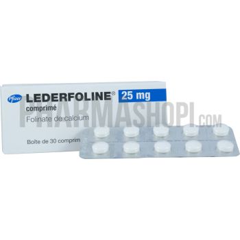 Lederfoline 25mg comprim&eacute; - bo&icirc;te de 30 comprim&eacute;s