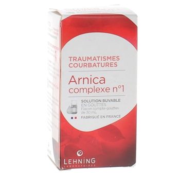 Arnica complexe n&deg; 01 solution buvable en gouttes Lehning - flacon de 30 ml