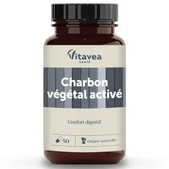 Charbon v&eacute;g&eacute;tal activ&eacute; Vitavea - bo&icirc;te de 50 g&eacute;lules
