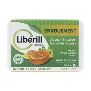 Gommes enrouement Lib&eacute;rill - bo&icirc;te de 50g