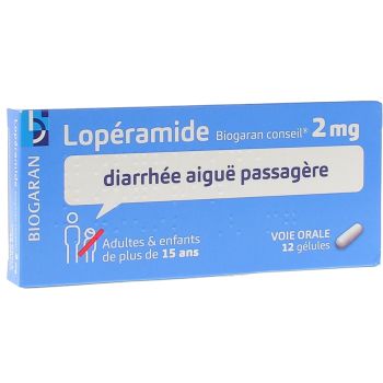 Loperamide Biogaran conseil 2 mg g&eacute;lule - boite de 12 g&eacute;lules
