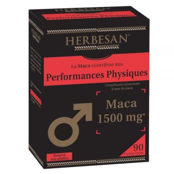 Maca 1500 mg Performances physiques Herbesan - Boite de 90 comprim&eacute;s