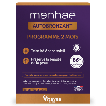 Manha&eacute; Autobronzant Vitavea - bo&icirc;te de 60 g&eacute;lules