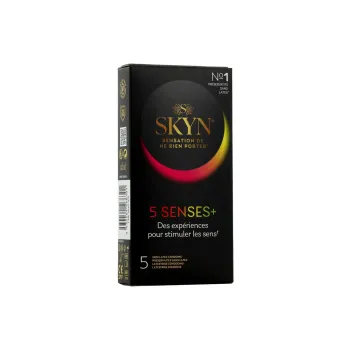 Pr&eacute;servatifs 5 senses+ Skyn Manix - boite de 5 pr&eacute;servatifs