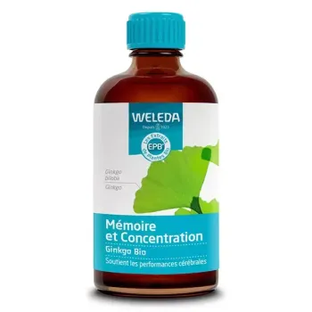 M&eacute;moire et Concentration Extrait de plantes bio Ginkgo Weleda - flacon de 100 ml