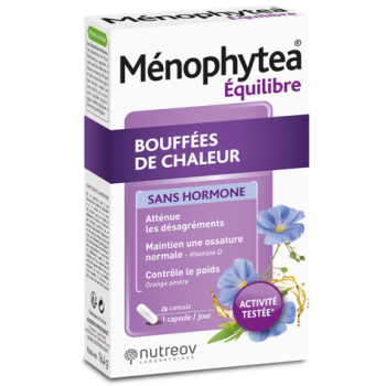 M&eacute;nophytea sans hormone bouff&eacute;es de chaleur Nutreov - boite de 28 capsules
