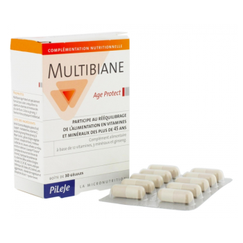 Multibiane G&eacute;lule Age protect Pileje - Boite de 30 g&eacute;lules