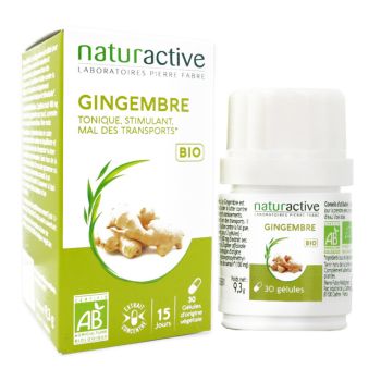 Gingembre Bio Naturactive - bo&icirc;te de 30 g&eacute;lules