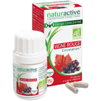 Vigne rouge bio Naturactive - boite de 30 g&eacute;lules