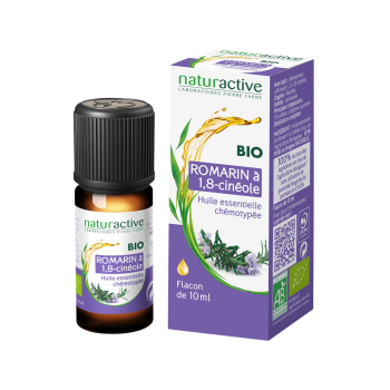 Huile essentielle de Romarin &agrave; 1,8-cin&eacute;ole bio Naturactive - flacon de 10 ml