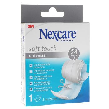 Pansements doux &agrave; d&eacute;couper Nexcare Soft - bande de 8 cm x 1 m