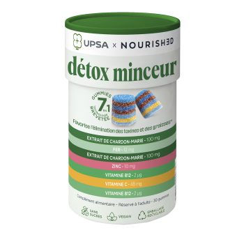 Gummies d&eacute;tox minceur 7en1 Upsa x Nourished - boite de 30 gummies