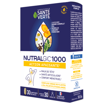 Nutralgic 1000 action apaisante Sant&eacute; verte - bo&icirc;te de 30 comprim&eacute;s