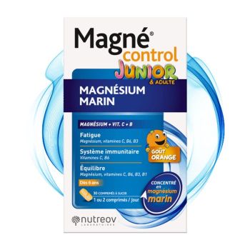 Magn&eacute; control junior Magn&eacute;sium marin Nutreov - boite de 30 comprim&eacute;s