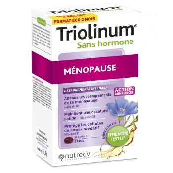 Triolinum sans hormone m&eacute;nopause intensive Nutreov - bo&icirc;te de 56 capsules