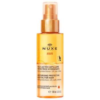 Huile lact&eacute;e capillaire protectrice hydratante Nuxe sun - spray de 100 ml