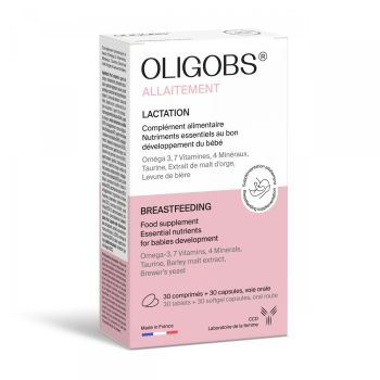 Oligobs Allaitement Laboratoire Ccd - Boite de 30 comprim&eacute;s + 30 capsules