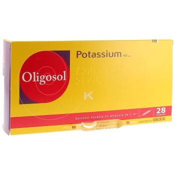 Oligosol Potassium solution buvable&nbsp;en ampoule - bo&icirc;te de 28 ampoules