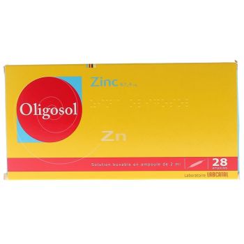 Oligosol zinc solution buvable en ampoule - bo&icirc;te de 28 ampoules