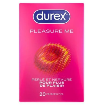 Pr&eacute;servatifs Pleasure Me Durex - bo&icirc;te de 20 pr&eacute;servatifs