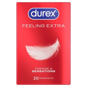 Pr&eacute;servatifs Feeling Extra Durex - bo&icirc;te de 20 pr&eacute;servatifs