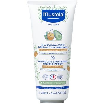 Shampooing cr&egrave;me d&eacute;m&ecirc;lant & nourrissant Mustela - tube de 200ml