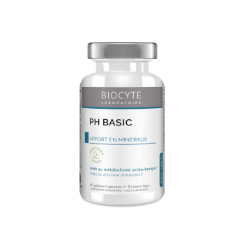 pH basic sels min&eacute;raux alcalins Biocyte - pot de 90 g&eacute;lules micro-encapsul&eacute;s