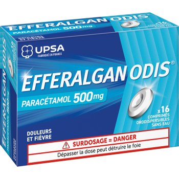 EfferalganOdis 500mg comprim&eacute; orodispersible - bo&icirc;te de 16 comprim&eacute;s