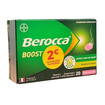 Berocca boost effet coup de fouet - boite de 20 comprim&eacute;s effervescents 