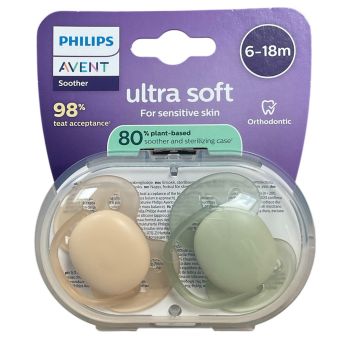 Ultra soft sucette 6-18mois Avent - lot de 2 sucettes
