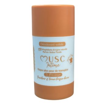 D&eacute;odorant solide amber flower la la pr&eacute;cieuse Musc Intime - roll-on de 50g