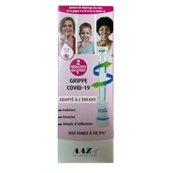 Autotest de d&eacute;pistage des virus de la grippe A et B et de la Covid-19 AAZ - un test 
