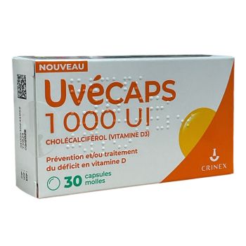 Uv&eacute;caps 1000 UI Crinex - boite de 30 capsules molles