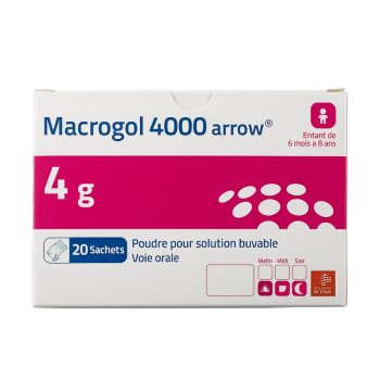 Macrogol 4000 Arrow enfants 4g - bo&icirc;te de 20 sachets