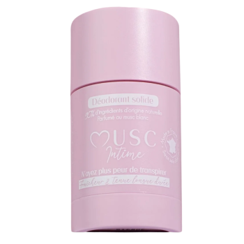 D&eacute;odorant solide musc blanc la la pr&eacute;cieuse Musc Intime - roll-on de 50g