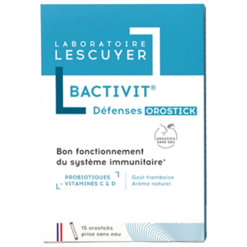 Bactivit d&eacute;fenses orostick Lescuyer - boite de 15 orosticks 
