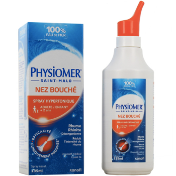 Spray hypertonique nez bouch&eacute; saint malo Physiomer - Spray de 135ml