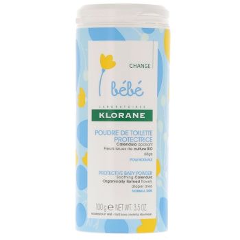 Poudre de toilette protectrice Klorane b&eacute;b&eacute; - Pot de 100 g