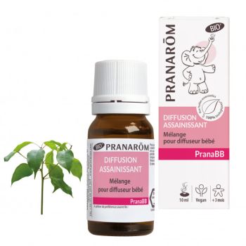 PranaBB M&eacute;lange pour diffuseur assainissant bio pour b&eacute;b&eacute; Pranarom - flacon de 10 ml