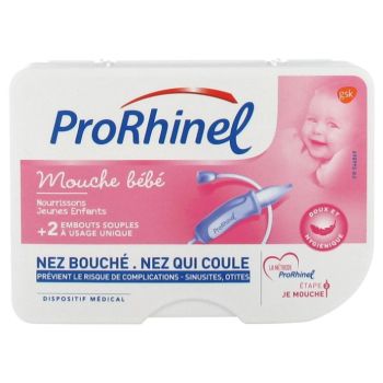 Mouche b&eacute;b&eacute; ProRhinel - bo&icirc;te contenant un 1 mouche b&eacute;b&eacute; + 2 embouts jetables
