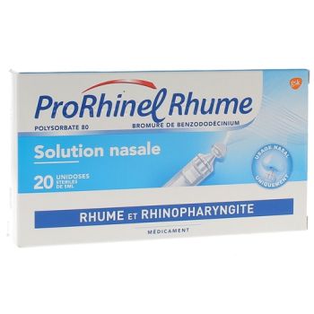 Prorhinel rhume solution nasale - bo&icirc;te de 20 unidoses de 5 ml