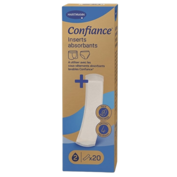 Inserts absorbants pour sous-v&ecirc;tements lavables Hartmann - boite de 20 protections