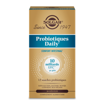 Probiotiques Daily Solgar - boite de 30 g&eacute;lules 