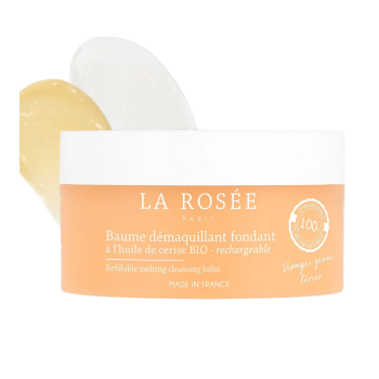 Baume d&eacute;maquillant fondant rechargeable La Ros&eacute;e - pot de 90ml