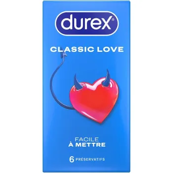 Pr&eacute;servatifs Love Durex - bo&icirc;te de 6 pr&eacute;servatifs
