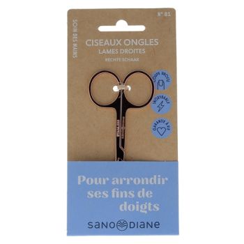 Ciseaux &agrave; ongles lames droites Sanodiane - une paire de ciseaux