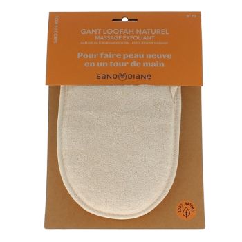 Gant loofah naturel Sanodiane - 1 gant