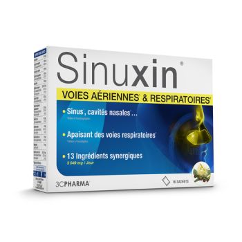 Sinuxin voies a&eacute;riennes & respiratoires 3C Pharma - boite de 16 sachets